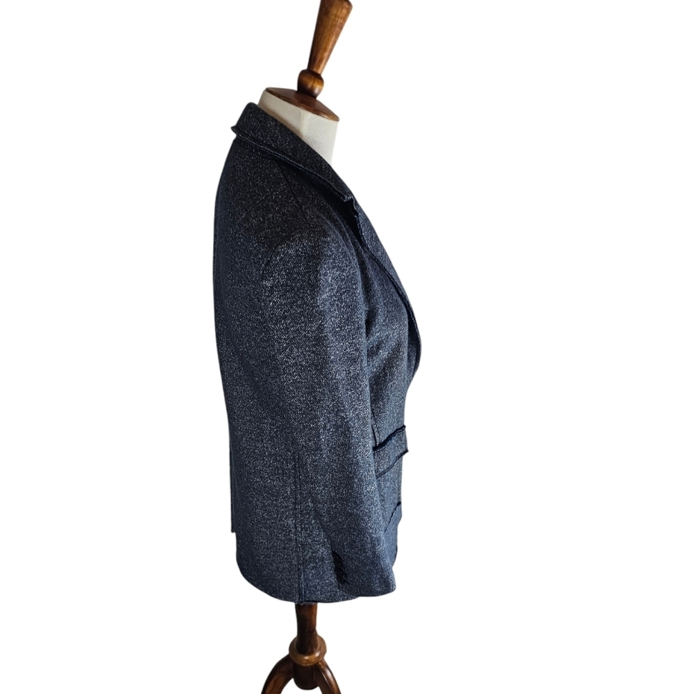 Banana Republic Wool Casual Blue Blazer Jacket 2 Petite Preowned - Picture 5 of 9